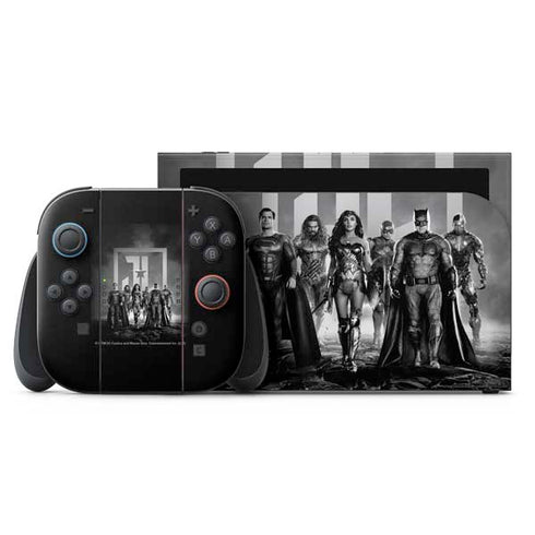 The Justice League (2017) Justice League Black and White Nintendo Switch 2 (2025) with Joy-Con Skin